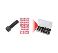 KS Tools Boîte de rangement 970.0390 – Assortiment de vis M4–M10 106 pcs Noir