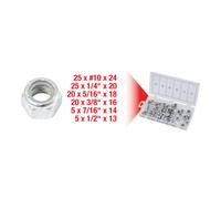 KS Tools Assortiment d'écrous autoblocants UNC, 100 pcs. Quantité:1