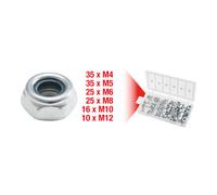 KS Tools Assortiment d'écrous de sécurité KS Tools M4-12, 146 pcs. Quantité:1