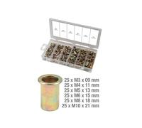 KS TOOLS Assortiment d'inserts taraudés acier 150 pièces 970.0610