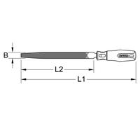 KS Tools Lime demi-ronde 962.7102 cuivre-béryllium (alliage non ferreux) 22 mm 340 g