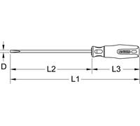 KS Tools BERYLLIUMplus tournevis à fente 12x400mm - 962.0322