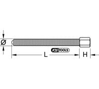 KS TOOLS Broche 27 mm G3/4 "x14Gx360 mm - 610.2703