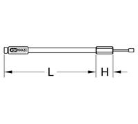 KS TOOLS Broche hydraulique à pression 13 mm G3/4 "x14Gx410 mm - 615.0003