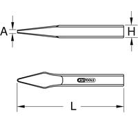 KS TOOLS BRONZEplus burin en croix 300 mm - 963.2473