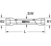 KS Tools BRONZEplus ouille 6 pans 14x17 mm double face