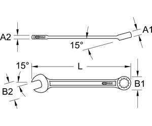KS TOOLS BRONZEplus clé mixte 80 mm - 963.7302