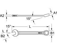 KS TOOLS 963.7280 Clés polygonales et de clés à fourches