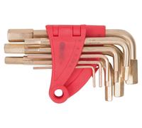 KS Tools BRONZEplus Jeu de clés mâles coudées pour vis à six pans creux, pouces, 10 pièces