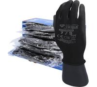 Brilliant Tools - Gants en tricot microfin. noir. S 12 paires