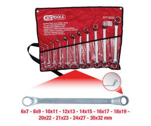 KS Tools Clés polygonales contre-coudées, 11 pcs. 6-32mm Quantité:1