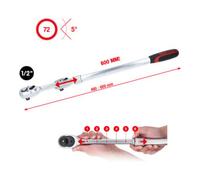 KS Tools Cliquet réversible télescopique 1/2" KS Tools extra long, 72 dents Quantité:1