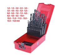 KS Tools Coffret de forets HSS-R laminés, 25 pcs, en box PVC, 1-13mm Quantité:1