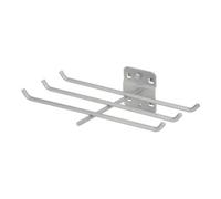 KS Tools 860.0845 - Crochet multi-accroche (6 crochets à 45°) 140x240mm Ø6mm - Epaisseur du plateau 1,5 mm - Vis de fixation inclus - Zingué