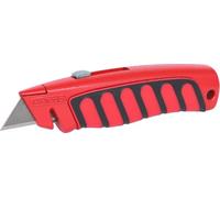 KS TOOLS Cutter Professionnel Universel à Poignée Bi-Matière - 19 mm - L.145 mm