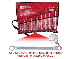 KS TOOLS® Doppelringschlüssel-Satz 11-teilig