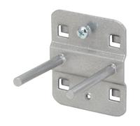 KS Tools 860.0820 - Double crochet droit standard 50mm Ø6mm - Epaisseur du plateau 1,5 mm - Vis de fixation inclus - Zingué