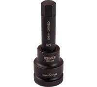 KS TOOLS Douille à embout de force 1" à six pans creux long 22 mm - 450.0493