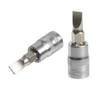 KS Tools 922.1489 - Douille tournevis Fente 1/4'', L.37 mm - 6,5 mm - Gamme ULTIMATE® - En Chrome Vanadium - Finition chromée satinée