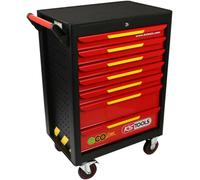 KS TOOLS ECOline NOIR/ROUGE/JAUNE Chariot d'atelier avec 7 tiroirs - 897.1007