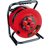 KS Tools - 150.4222F - Enrouleur électrique - Rallonge électrique sur touret - Enrouleur de 40 m - 4 prises à clapet de 16A/230 V - Poignée de transport