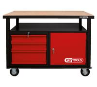 KS TOOLS Etabli mobile avec 3 tiroirs et 1 porte - 865.0101
