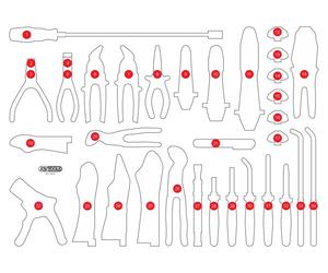 KS TOOLS Garniture vide en mousse pour 821.0034 ( 821.0034-97 )
