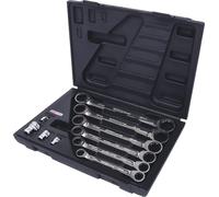 KS Tools GEAR+ Jeu de clés polygonales doubles, 10 pces 8x9-17x19, avec adaptateur, 503.4560