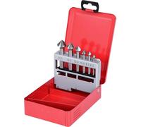 KS TOOLS HSS Co 5 Jeu de fraises coniques à ébavurer, cassette en tôle d'acier 6 pces 336.0416