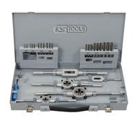 KS TOOLS 331.0744 Juego de herramientas de roscado y aterrajado HSS Co en casete industrial, 44 pzs.