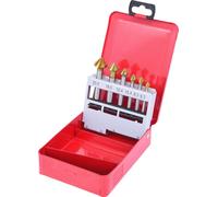 KS TOOLS HSS TiN Jeu de fraises coniques à ébavurer, cassette en tôle d'acier 6 pces ( 336.0426 )
