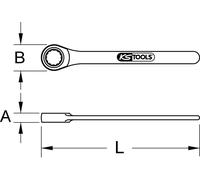 KS Tools INOX Clé polygonale, 27mm