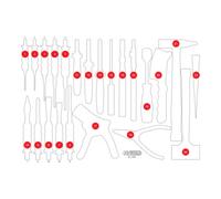 KS TOOLS 811.1023-97 Garniture en mousse pour boîte d'assortiment