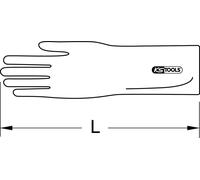 KS TOOLS Isolierter Elektriker-Schutzhandschuh Naturlatex, Größe 9 (117.1756)