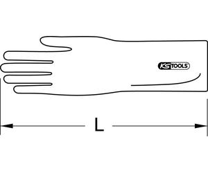 KS TOOLS Isolierter Elektriker-Schutzhandschuh Naturlatex, Größe 9 (117.1756)