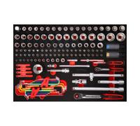KS Tools Jeu de clés à douille 1/4''+ 1/2" dans insert en mousse, 137 pcs KS Tools Quantité:1
