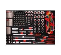 KS Tools Jeu de clés à douille 1/4'' + 3/8'' + 1/2'' dans insert en mousse, 159 pcs KS Tools Quantité:1