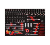 KS Tools Jeu de clés à douille 1/4''+ 3/8" dans insert en mousse, 140 pcs KS Tools Quantité:1