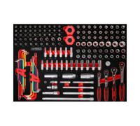 KS Tools Jeu de clés à douille 1/4''+ 3/8" dans insert en mousse, 156 pcs KS Tools Quantité:1