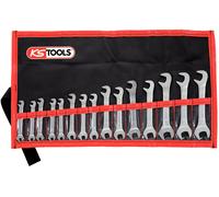 KS TOOLS Jeu de clés à fourche double,15°+75° 15 pces3,2-14mm ( 517.1700 )