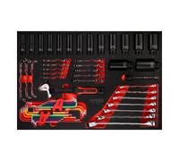 KS Tools Jeu de clés à molette et de douilles à chocs dans insert en mousse, 55 pcs KS Tools Quantité:1