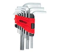 KS Tools – Jeu de clés mâles coudées 151.4540, 6 pans, 9 pièces 1/16–3/8 pouces