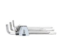 KS TOOLS INOX Jeu de clés mâles coudées hexagonales XL, 9 pièces ( 964.0520 )