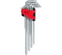 KS TOOLS Jeu de clés mâles coudées Torx avec alésage, XL, 10 pcesTB8-TB50 151.4800