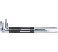 KS Tools Jeu de clés mâles coudées TX 3 en 1 avec alésage, 8 pièces XL