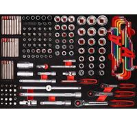 KS TOOLS jeu de douilles 1/4'' + 3/8'' + 1/2'', 159 pces 811.0159