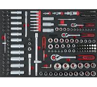 KS Tools Jeu de douilles, 179 pces en 1/1 système 1/4"+3/8"+1/2
