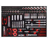 KS Tools Jeu de douilles 1/4" + 3/8" + 1/2" en mousse, 111 pces