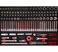 KS TOOLS jeu de douilles 3/8'' en mousse, 124 pces 811.0124