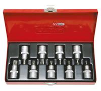 KS TOOLS Jeu de douilles à embout 1/2" 9 pces TB20-TB60 avec perçage frontal - 911.1386